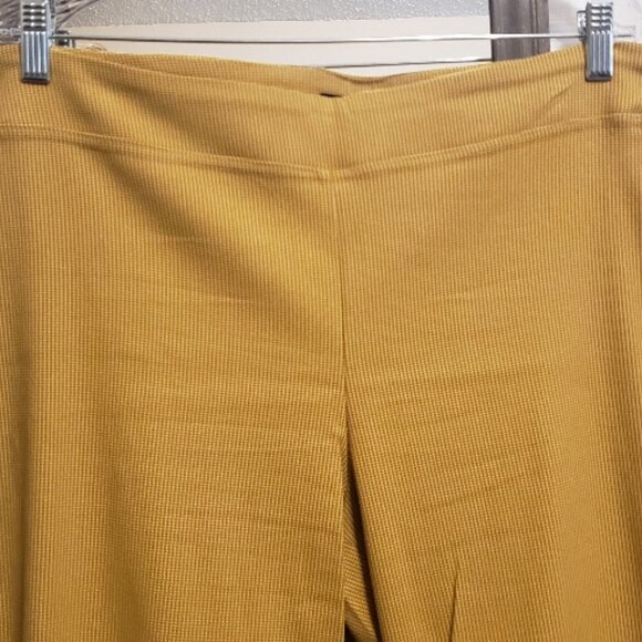 Jones New York Yellow with White Pin Stripe Pants Slacks Trousers Size 18W - Picture 2 of 6